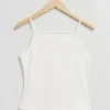90-talls tank-top med firkantet hals