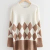 Argyle-strikket genser Argyle-strikket genser