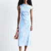 Asymmetrisk midikjole med paisley-mønster Asymmetrisk midikjole med paisley-mønster
