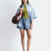 Avslappede denimshorts