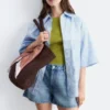 Avslappede denimshorts