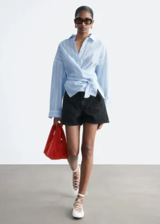 Avslappede denimshorts