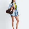 Avslappede denimshorts