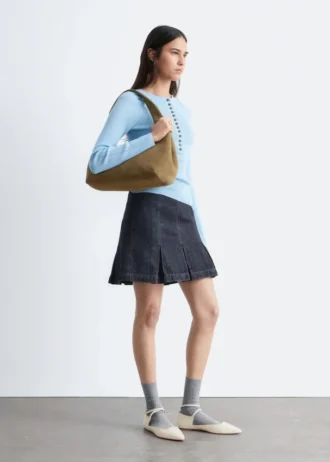 Ballerinasko med kryssstropper i skinn