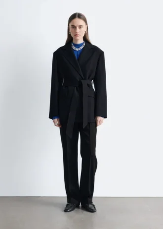Blazer med skjerf i ull