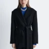 Blazer med skjerf i ull Blazer med skjerf i ull