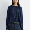 Bluse med ballongerm