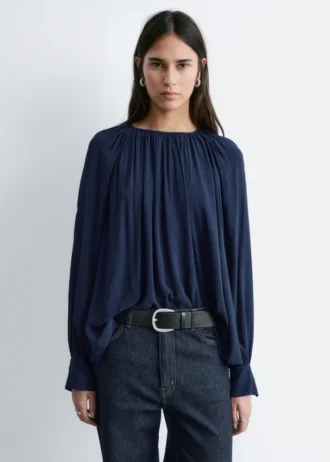 Bluse med ballongerm