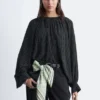 Bluse med ballongerm