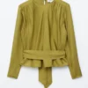 Bluse med rynket belte Bluse med rynket belte