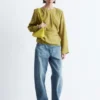 Bluse med rynket belte Bluse med rynket belte