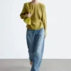 Bluse med rynket belte Bluse med rynket belte