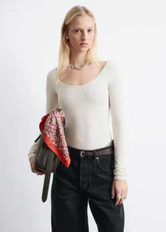 Bodysuit med rund hals