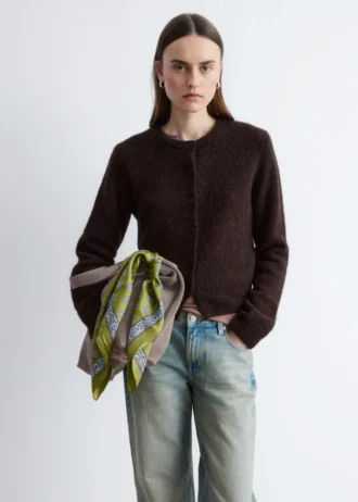Cardigan i alpakablanding