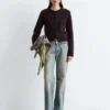 Cardigan i alpakablanding