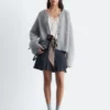 Cardigan i børstet mohairblanding Cardigan i børstet mohairblanding