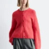 Cardigan i børstet mohairblanding Cardigan i børstet mohairblanding