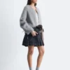 Cardigan i børstet mohairblanding Cardigan i børstet mohairblanding