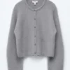 Cardigan i børstet mohairblanding Cardigan i børstet mohairblanding