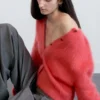 Cardigan i børstet mohairblanding Cardigan i børstet mohairblanding