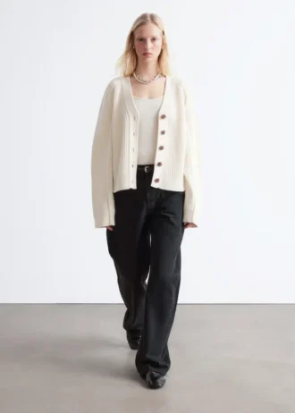 Cardigan i merinoull