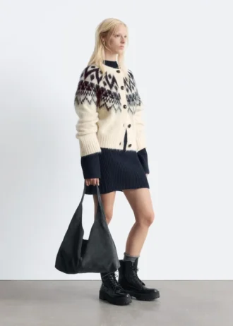 Cardigan i mohairblanding