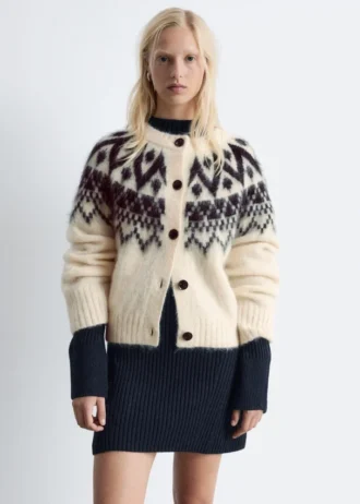 Cardigan i mohairblanding