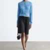 Cardigan i silke-blanding Cardigan i silke-blanding
