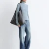 Cardigan med glidelås og turtleneck