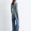 Cardigan med glidelås og turtleneck