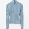 Cardigan med glidelås og turtleneck