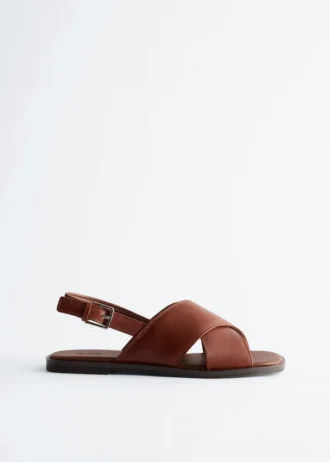 Crossover-sandaler i skinn