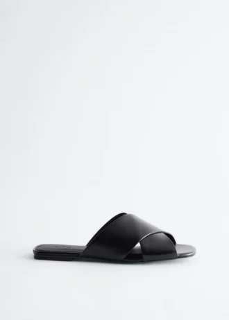 Crossover-sandaler i skinn