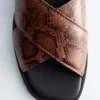 Crossover-sandaler i skinn Crossover-sandaler i skinn