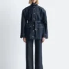 Denimjakke med snørebelte