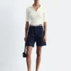Denimshorts med høy midje Denimshorts med høy midje