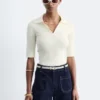 Denimshorts med høy midje Denimshorts med høy midje