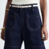 Denimshorts med høy midje Denimshorts med høy midje