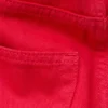 Denimshorts med høy midje