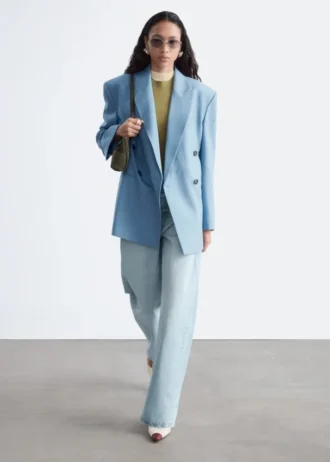 Dobbeltradet ullblazer