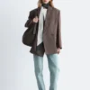 Dobbeltradet ullblazer