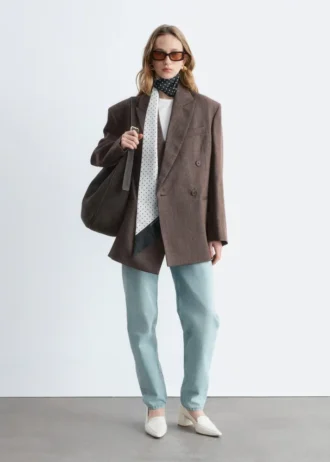 Dobbeltradet ullblazer