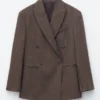 Dobbeltradet ullblazer