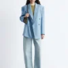Dobbeltradet ullblazer Dobbeltradet ullblazer