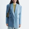 Dobbeltradet ullblazer Dobbeltradet ullblazer