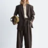 Dobbeltradet ullblazer