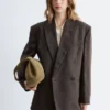 Dobbeltradet ullblazer