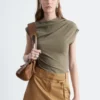 Drapert jersey-top
