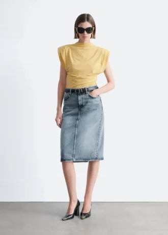 Drapert jersey-top