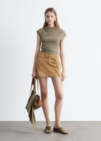 Drapert jersey-top